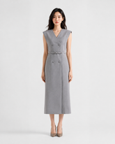 Grey Belted Dress
