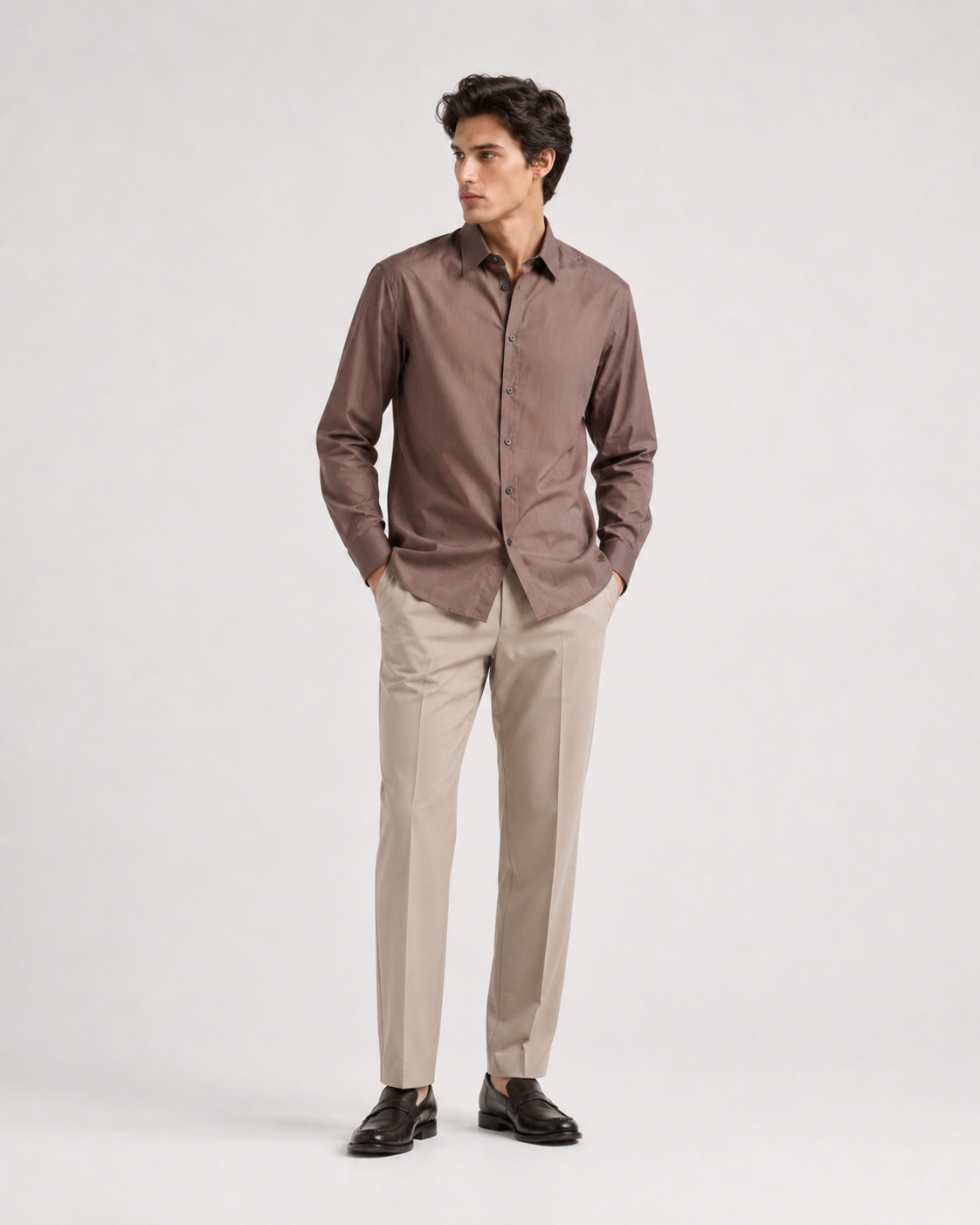 Brown Cotton Shirt