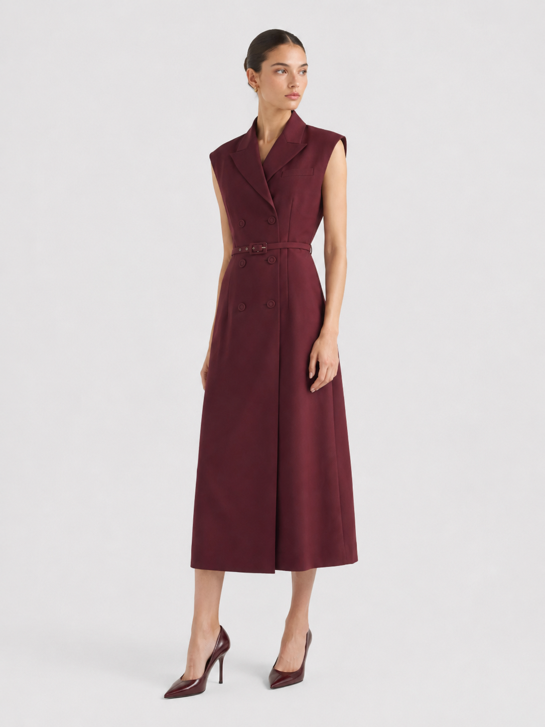 Red Belted Dress