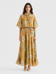 Mini Floral Silk Dress