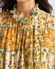Mini Floral Silk Dress