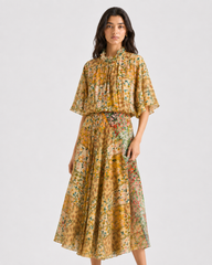 Mini Floral Silk Dress