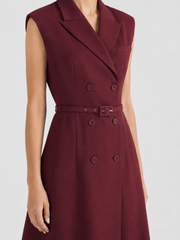 Red Belted Dress